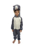 BookMyCostume Grey Mischievous Cat Cartoon Animal Jumpsuit Fancy Dress Costume for Kids